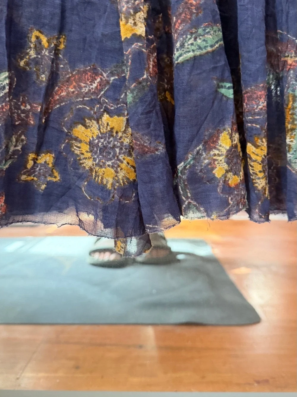 NWT Free People Navy Floral Maxi Sundress